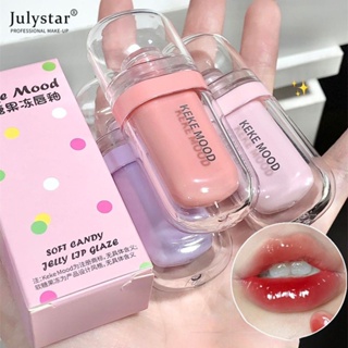 JULYSTAR Kekemood Mirror Lip Glaze Jelly Moisturizing And Moisturizing ง่ายต่อการจางหาย Student Party ราคาถูก Lip Oil