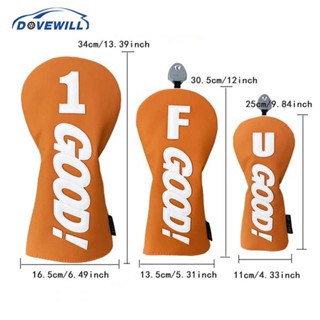 [Dovewill] ปลอกคลุมหัวไม้กอล์ฟ ป้องกันคอยาว 4 ชิ้น