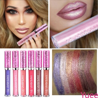 Moisturizing Diamond Shine Liquid ลิปสติกลิปกลอสกันน้ำ Lip Glaze yuee