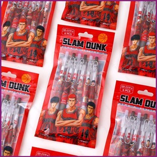 Sy2 ปากกาเจล ลายการ์ตูน SLAM DUNK เครื่องเขียน สําหรับนักเรียน 6 ชิ้น ต่อชุด YS2