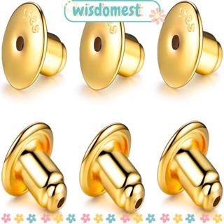 WISDOMEST การล็อคการเปลี่ยน, การล็อคชุบทองที่ปลอดภัย ต่างหูด้านหลัง, ต่างหูสตั๊ด เพื่อความปลอดภัย ชุบทอง ต่างหูด้านหลัง สําหรับผู้หญิง