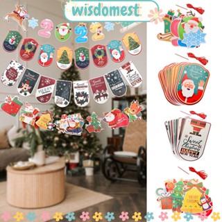 Wisdomest แบนเนอร์กระดาษ ลาย Merry Christmas สําหรับแขวนตกแต่งปาร์ตี้ ในร่ม กลางแจ้ง