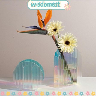 Wisdomest แจกันดอกไม้ อะคริลิค สร้างสรรค์ สําหรับตกแต่งบ้าน ห้องนั่งเล่น