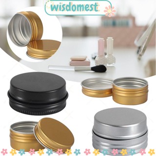 Wisdomest ขวดโหลอลูมิเนียมดีบุก กล่องโลหะ ขวดโหลใส่เทียน ขวดรีฟิล 4 ชิ้น