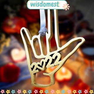 Wisdomest ป้ายสัญลักษณ์ ASL แบบสวมนิ้วมือ ของขวัญวันวาเลนไทน์ เครื่องประดับ สําหรับลูกสาว