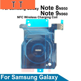  ตัวรับสัญญาณชาร์จ แบบไร้สาย MFC โมดูลคอยล์เหนี่ยวนํา NFC สายเคเบิลอ่อน สําหรับ Samsung Galaxy Note 8 N950 Note 9 N960