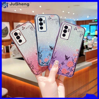 Jusheng เคสโทรศัพท์มือถือ ลายผีเสื้อกระพริบ สําหรับ Vivo V23E MMHY