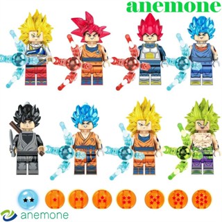 Anemone บล็อกตัวต่อ รูปการ์ตูนอนิเมะ Dragon Ball Disupo Zeno Vegeta ขนาดเล็ก ของเล่นสําหรับเด็ก