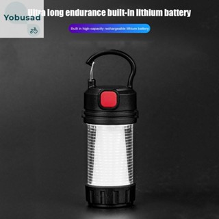 [Yobusad.th] โคมไฟตั้งแคมป์ ขนาดเล็ก ชาร์จ USB Type-C 800mAh 5 โหมด พร้อมตะขอ