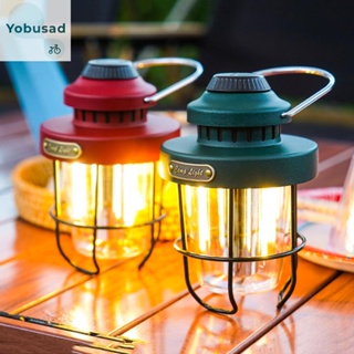 [Yobusad.th] โคมไฟ LED หรี่แสงได้ IPX4 260LM 2000mAh แบบพกพา สําหรับตั้งแคมป์ เดินป่า กลางแจ้ง