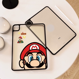 เคสอะคริลิคแข็ง ลาย Super Mario สําหรับ IPad 7 8 9 10 Air3 Air4 Air5 10.9 นิ้ว Pro10.5 10.2 นิ้ว Pro11 2018 2020 2021 2022