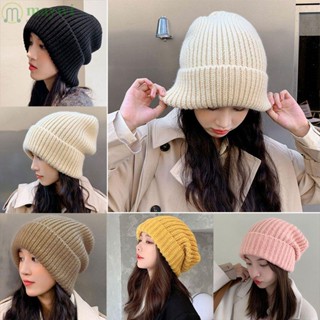 Maywi หมวกบีนนี่ถัก 5 สี ลําลอง สําหรับผู้หญิง / ผู้ชาย หมวกบีนนี่