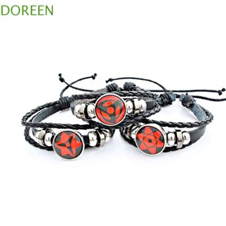 Doreen สร้อยข้อมือ กําไลข้อมือถัก หลายชั้น ลายนารูโตะ Uchiha Rinnegan 1 ชิ้น