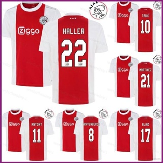 เสื้อกีฬาแขนสั้น ลายทีมชาติฟุตบอล AFC Ajax NP2 2021-2022 ชุดเหย้า