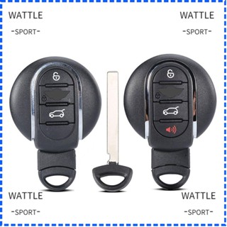 Wattle กุญแจรีโมตรถยนต์ 3/4 ปุ่ม แบบเปลี่ยน สีดํา สําหรับ BMW Mini Cooper F54 F55 F56 F57 F60 2015 2016 2017 2018