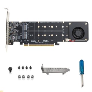 Xin อะแดปเตอร์ PCI Express NVME สําหรับ M 2 PCIe RAID Card เป็น PCIe 4 0 X16 M 2