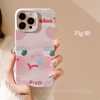 เคสโทรศัพท์มือถือแบบแข็ง ลายหมูสีชมพู สําหรับ iPhone 13 12 Promax XS 13 Promax 78 Plus 14 Promax 7 8