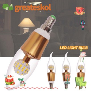 Greateskol หลอดไฟคริสตัล E14 LED สีขาวอบอุ่น 5W 7W 9W 12W สําหรับตกแต่งบ้าน