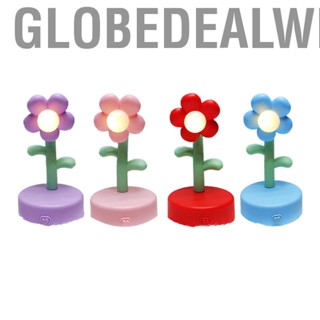 Globedealwin Cute Desk Flower Lamp  Night Light Table for Bedroom Flowers Reading Portable Eye Protection Multi-function