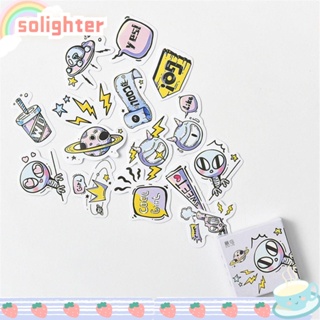 SOLIGHTER สติกเกอร์ตกแต่งไดอารี่ วารสาร เครื่องเขียน 45 ชิ้น/กล่อง