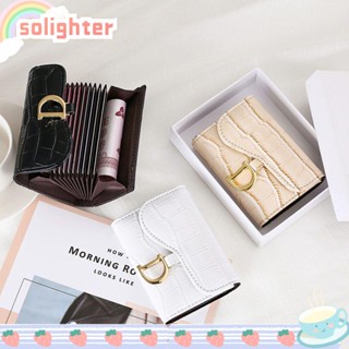 Solighter กระเป๋าคลัทช์ ขนาดเล็ก ใส่บัตร สําหรับผู้หญิง