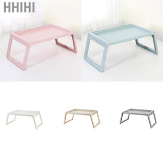 Hhihi Bed Desk PP Folding Simple Downward Grooved Design Lap Table with Charging Hole for Bedroom Dorm