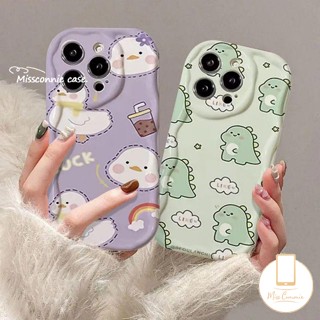 เคสโทรศัพท์มือถือ ลายไดโนเสาร์ เป็ดน้อยน่ารัก 3D สําหรับ Infinix Hot 9 30 8 12 20 11 10 Play Smart 5 6 7 6Plus Tecno Spark 10 10C Camon 20 Pro Hot 10Lite 20i 30i 9 8 Note 30 12 เคสขอบ