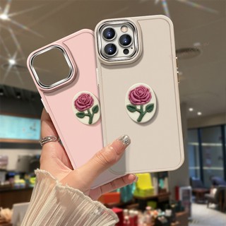 เคสซิลิโคนนิ่ม ลายดอกไม้ 3D หรูหรา กันกระแทก สําหรับ iPhone 11 12 13 14 15 Pro MAX 11Pro X XR XS MAX 7 8 Plus SE 2020