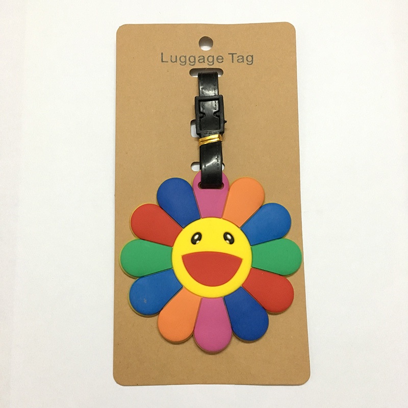 Sunflower Luggage Tag ป้ายกระเป๋าเดินทาง การ์ตูนอะนิเมะป้ายกำกับ ซันฟลาวเวอร์ มิกกี้ แฮนด์ บอร์ดดิ้งแพล็ต พวงหรีด