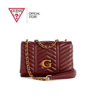 GUESS กระเป๋าสะพายผู้หญิง รุ่น QB897678 LOVIDE MINI CONVERTBL XBDY FLP สีแดง