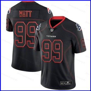 Gp1 NFL เสื้อกีฬาแขนสั้น ลายทีมชาติฟุตบอล Houston Texans Watt Jersey พลัสไซซ์ สีดํา PG1