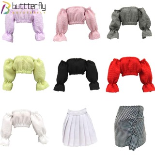 Buttterfly ชุดตุ๊กตา 29 ซม. ของขวัญเด็ก ของเล่นตุ๊กตา อุปกรณ์เสริมแต่งตัว เสื้อยืด