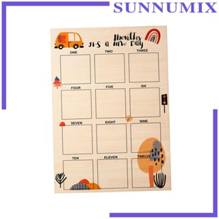 [Sunnimix] กรอบรูปไม้ ลาย My First Year 12 เดือน สําหรับวันเกิด ปาร์ตี้