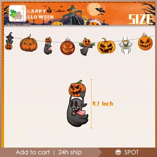 [Perfeclan2] แบนเนอร์ รูปลูกโป่ง Happy Halloween สําหรับตกแต่งบ้านผีสิง ประตู หน้าต่าง