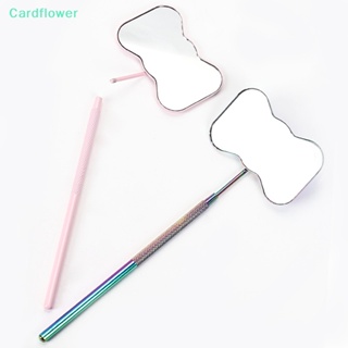 &lt;Cardflower&gt; ขนตาปลอม สเตนเลส ทรงวงรี ป้องกันหมอก สําหรับตกแต่งเล็บ ขายส่ง