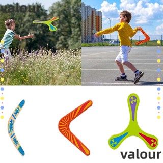 Valour บูมเมอแรง รูปตัว V ของเล่นจานรอง บูมเมอแรง คลาสสิก 3 สี บูมเมอแรง กีฬา ไม้บิน แผ่นดิสก์ โยนจับ ของเล่นเด็ก