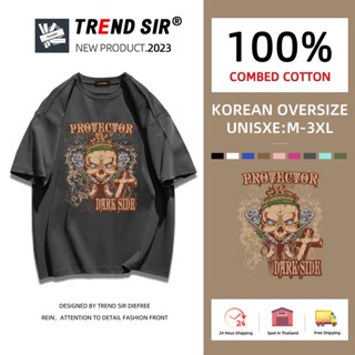 TrendSir📮ส่งของทุกวัน เสื้อยืดโอเวอร์ไซส์🪐 สไตล์เกาหลี🥥 เสื้อแฟชั่นเกาหลี 7สี M-3XL