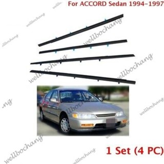 แถบพลาสติกซีลหน้าต่างรถยนต์ สําหรับ honda Accord SV4 Sedan 1994 1995 1996 1997 (4 ชิ้น)