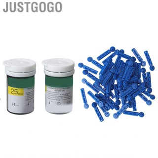 Justgogo Blood Glucose Test Strips Set  Self Monitoring Quick Lancets for Testing Control Sugar Levels Tester