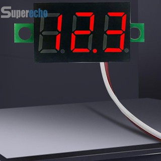 โวลต์มิเตอร์ดิจิทัล DC 2.5V-40V หน้าจอ LED 0.28 นิ้ว 2 สาย [superecho.th]