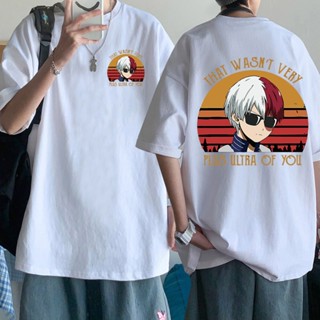 เสื้อยืด พิมพ์ลายกราฟิก My Hero Academia Kawaii 90S สไตล์ฮาราจูกุ สําหรับผู้ชาย