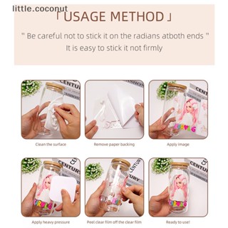 [little.coconut] สติกเกอร์ฉลาก ลายดอกไม้ สําหรับติดตกแต่งแก้ว