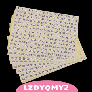 [Lzdyqmy2] สติกเกอร์ตัวเลข 1 ถึง 102 ทรงกลม ขนาดเล็ก มีกาวในตัว สําหรับติดตกแต่งเสื้อผ้า 15 แผ่น