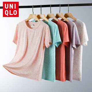  Uniqlo เสื้อยืดคอกลม แขนสั้น ระบายอากาศ แบบแห้งเร็ว แฟชั่นฤดูร้อน สําหรับผู้หญิง