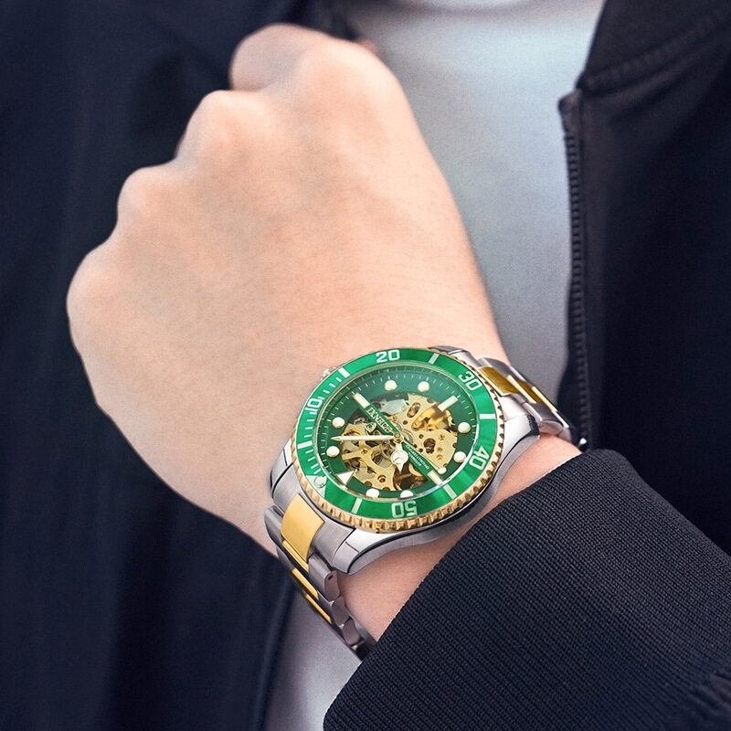 Chenxi Water Ghost Explosive Skeleton นาฬิกาข้อมืออัตโนมัติ กันน้ํา แฟชั่นสําหรับผู้ชาย CX-8805B