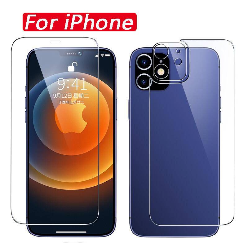 ฟิล์มกระจกนิรภัยกันรอยหน้าจอ ด้านหลัง แบบเต็มจอ สําหรับ iPhone 8 7 6 6s Plus 5 5s XS Max XS X SE 202
