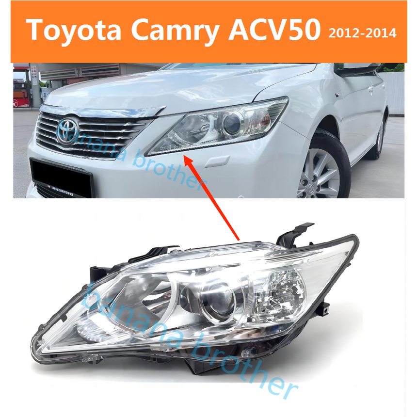 หลอดไฟหน้ารถยนต์ สําหรับ Toyota Camry acv50 acv51 xv50 2012-2014 ไฟหน้าสำหรับ ไฟหน้า โคมไฟหน้า ไฟหน้า​โปรเจค​เตอร์​ โคมไฟหรถยนต์ เลนส์กระจก headlamp headlight front light lens