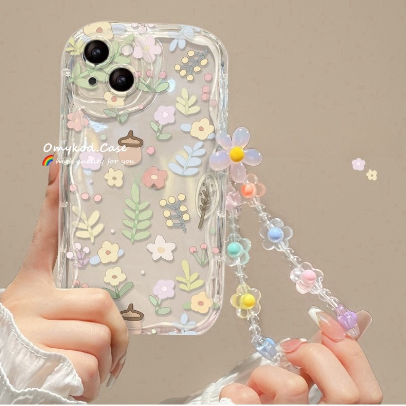 🌈Ready Stock🏆Samsung A55 A35 A25 A15 A05 A05s A14 A13 A12 A53 A52 A51 A04 A03S A22 A23 A24 A32 A33 A34 A50 A30 A50S A54 Nut Flower Phone Case & Chain Soft Protection Back Cover