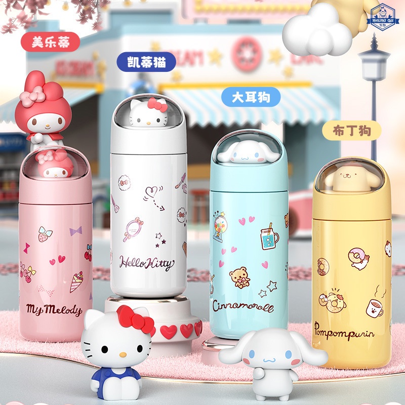 SANRIO กระติกน้ําร้อนสเตนเลส 316 ลายการ์ตูน Hello Kitty Cinnamoroll My Melody 350 มล. สําหรับเด็ก