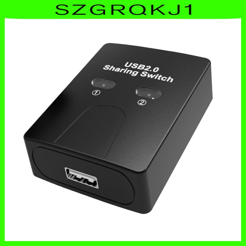 [szgrqkj1] อะแดปเตอร์แบ่งปันเครื่องพิมพ์ 2 in 1 พร้อมปุ่มสวิตช์ USB 2.0 2 สําหรับคอมพิวเตอร์ PC